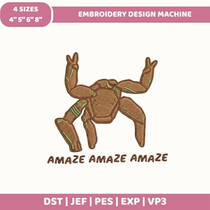 File di ricamo Amaze Rocky Alien, divertente citazione fantascientifica, grafica spaziale, design ispirato al progetto Hail Mary, regalo fantascientifico per gli appassionati