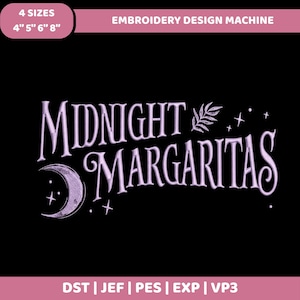 Diseño de bordado Margaritas de Medianoche, Diseño de bordado Amor de Sal, Romero y Lavanda, Margarita Bruja de Halloween, Bordado Magia Práctica