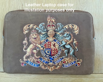 Royal Coat of Arms with Tudor Crown Image Transfer Decal Unique Vintage Heraldic Design Heraldry