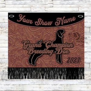 Livestock Grand Champion Showmanship Award Banner. County Fair. Jackpot. Trophy. Stall Herdsmanship. Buyer Gift. Breeder. Cattle. Sheep. Pig