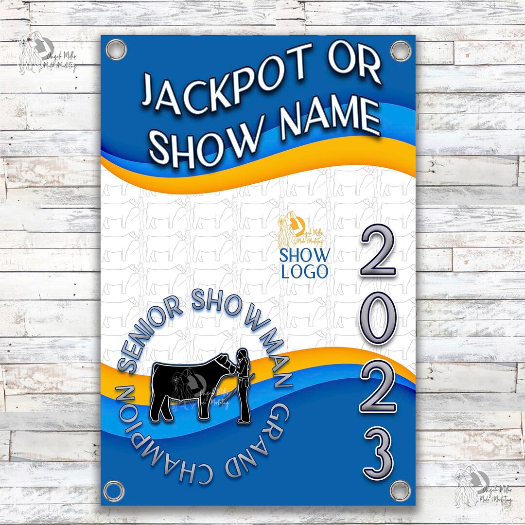 Livestock Grand Champion Showmanship Award Banner. County Fair. Jackpot