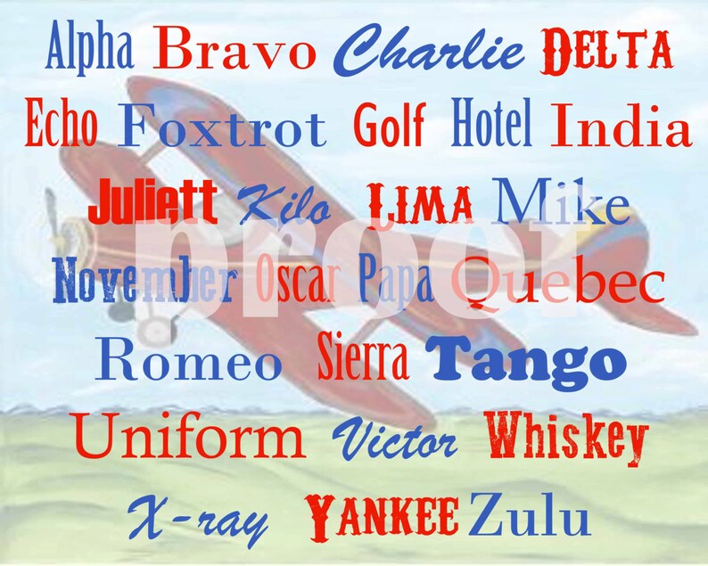 Alphabet ABC Name Printable Pilot Letters. Planes. Nursery | Etsy