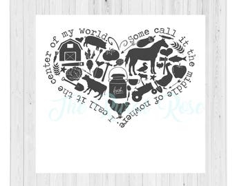 Life in the Country T-Shirt. Barn. Vinyl Cutter. SVG. Embroidery. HTV. Tractor. Farming. Cow. Horse. Sheep. Pig. Farmhouse Style. Farmkid.