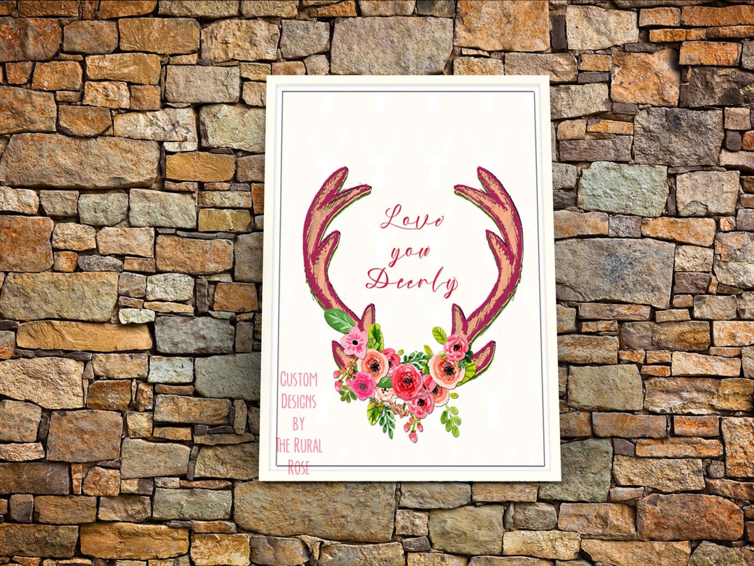 Love You Deerly. Digital File. Printable. Instant Download. - Etsy