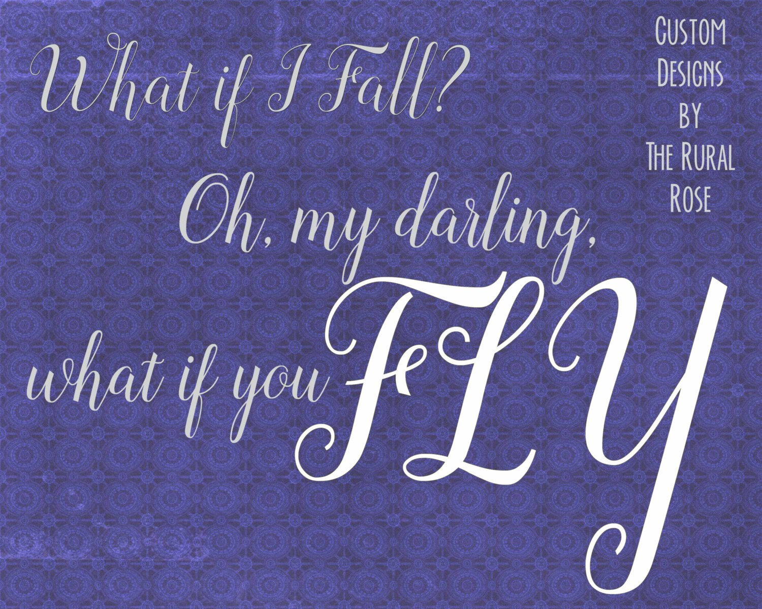 What If I Fall Oh My Darling What If You Fly Digital Print. Etsy