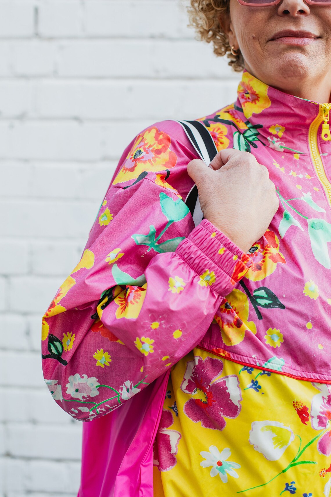 Dark Green Floral Jacket, Dreamy Floral Pattern Light Coat, Floral Windbreaker, Retro Womens