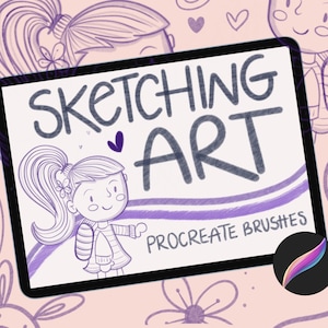 Sketching PROCREATE Brushes for Beginner Artists iPad Digital Art Drawing Tracing Brush Set for Easy and stylish Sketchings M002-1 image 1