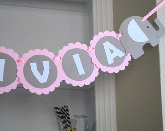 Elephant Baby Shower Banner Etsy Elephant Baby Shower Banner Etsy