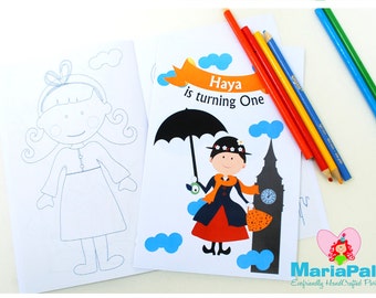 Mary poppins coloring book | Etsy Mary poppins coloring book | Etsy
