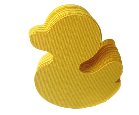 50 Canary Yellow Ducks (2.2 inches) Textured Cardstock die cut A25 Il_570xn