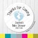 Baby Shower Stickers, Thank You Baby Feet Stickers, Thank You Labels, PRINTED round Stickers, tags, Labels or Envelope Seals A1264