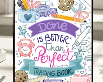 Hand-Drawn Procreate Tracing Book for Beginners Done is Better Than Perfect M118