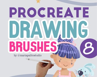 8 Procreate Drawing Brushes For Digital Illustration Unique Customized Procreate Brush Set IPad Drawing Lineart + Texturized Brushes M060