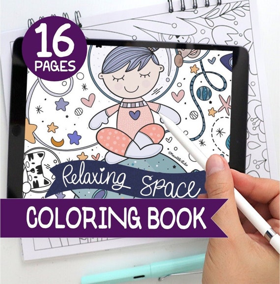RELAXING Procreate Coloring Book for iPad, Chibi Detailed Adult Coloring Pages to Reduce Anxiety ...