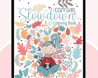 Hand-Drawn Procreate Coloring Book Chibi Cozy Relaxing Coloring Pages for Beginners M019-1