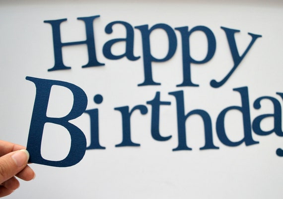 die cut letters happy birthday die cut letters for banner etsy
