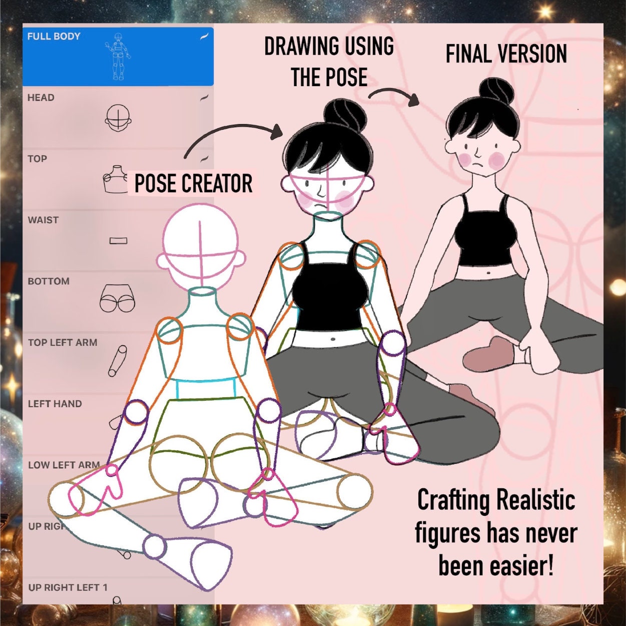 Proportion Poses PROCREATE Body Pose Creator Bundle Drawing Tool: Pose & Proportion ...