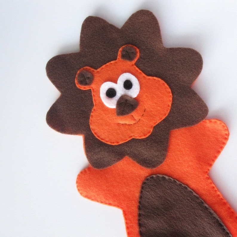 Lion Puppet Pattern Lion Hand Puppet Felt Lion Sewing Etsy