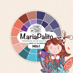 Procreate Color Palette MariaPalito Premade Colors for Coloring and Cute Illustration Drawing Valentines Color Palette M041 image 2