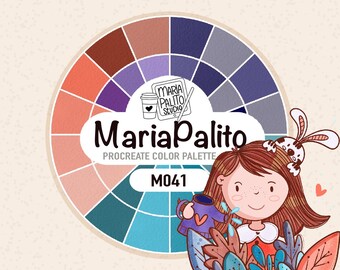 Procreate Color Palette "MariaPalito" Premade Colors for Coloring and Cute Illustration Drawing Valentines Color Palette M041