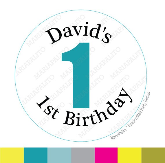 Sticker, Birthday Party Personalized Sticker Label, Sticker, Round Stickers, tags, Labels or Envelope Seals A767 Il_570xn