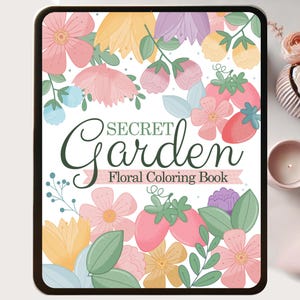Procreate Malbuch Secret Garden 16 Digitales Malbuch oder Druck Entspannend für Erwachsene oder Kinder Adhd Beruhigende Aktivität M046