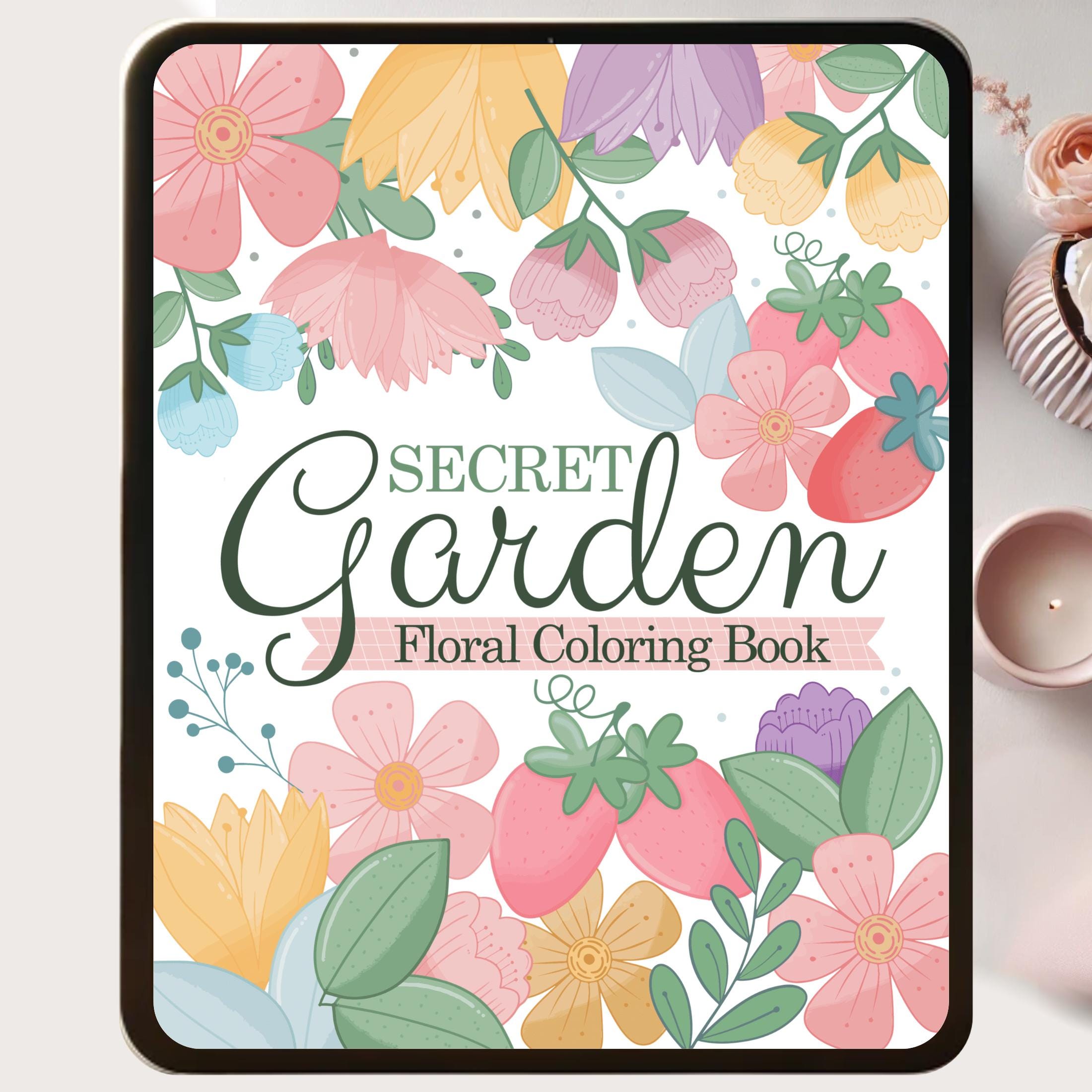 Procreate Secret Garden Libro para colorear 16 – Páginas calmantes para colorear, digitales o imprimibles, para adultos y niños (TDAH)