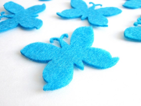 24 Felt Butterflies, Die cut, 2 inches wide by 1.5 inches tall A736 Il_570xn