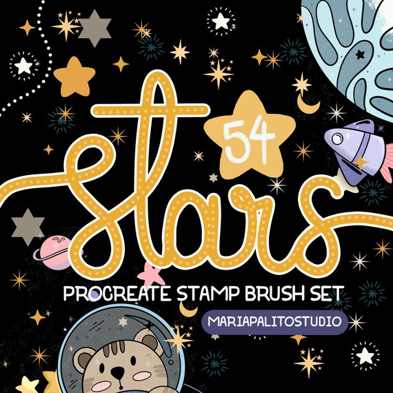 STARS Procreate Brushset, Sky Star and Sparkles Brush set, Gallaxy