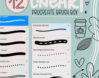 12 LINEART Procreate Brush Set for Digital Drawing M047-3