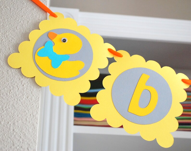 Duck Banner Baby Shower Banner Duck Baby Banner Rubber Etsy