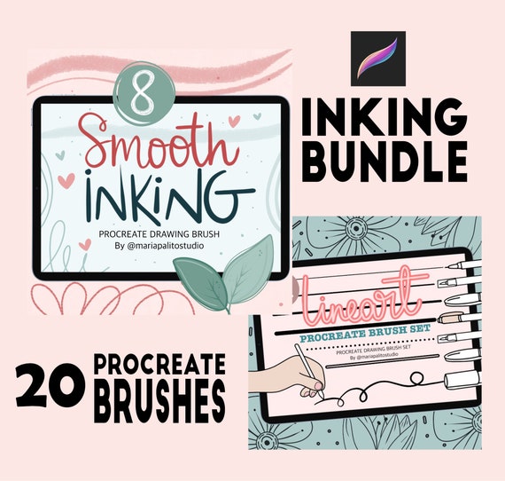 LINEART Procreate Brushes, INKING, Outline Digital Drawing, Fine Liners