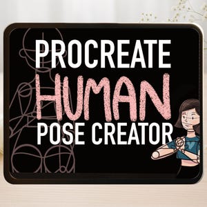 Human Body Pose Procreate CREATOR Drawing Tool: Pose & Proportion Creator, Anatomy, Articulated human pose beginner body drawing Set M077