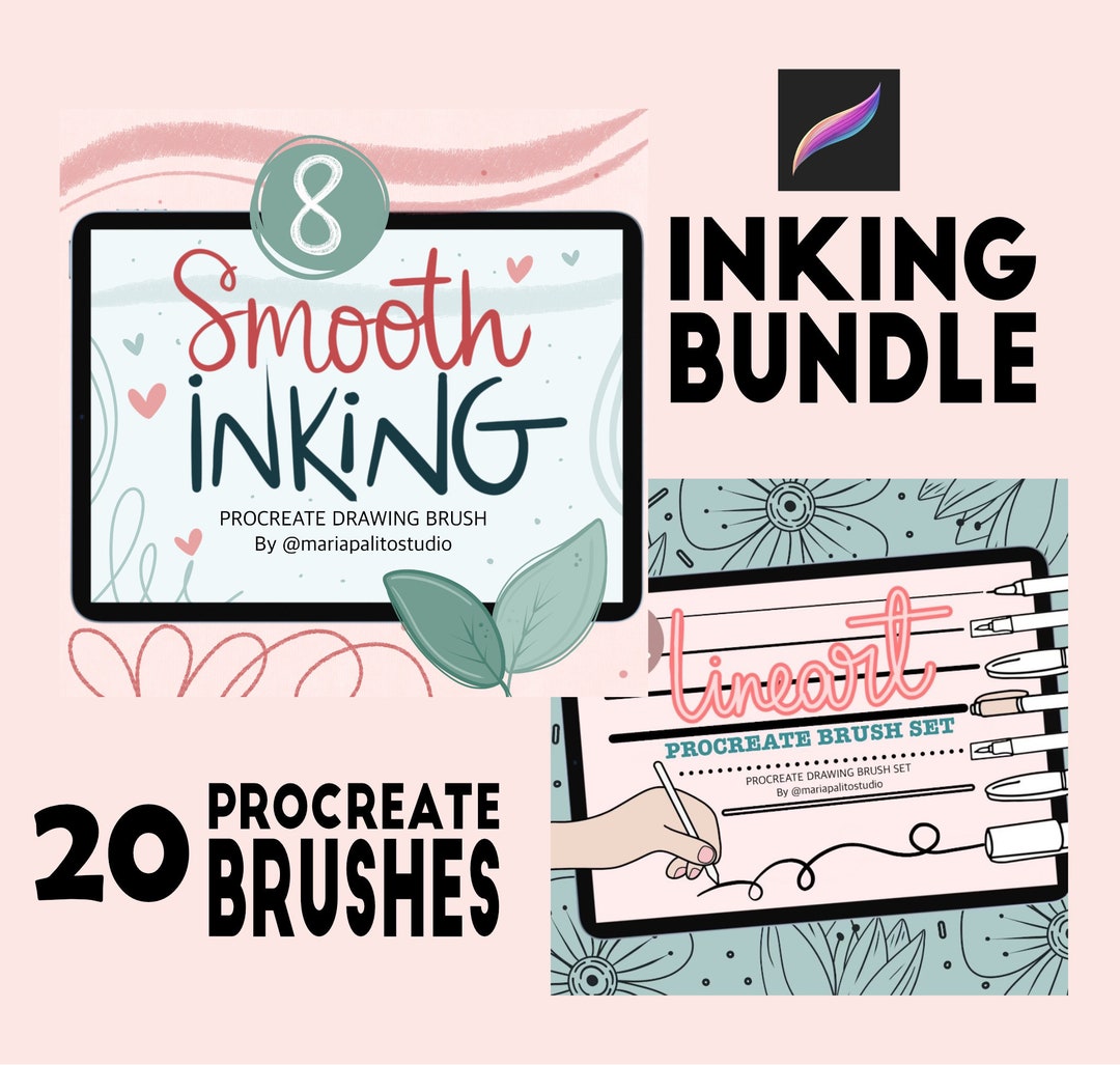 LINEART Procreate Brushes for Lineart Outline Digital Drawing iPad