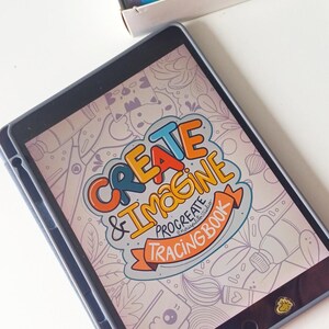 Creativity Procreate Tracing Book "Create & Imagine" 20 Positive Affirmation Pages to Trace and Practice Workbook + 6 Procreate Brushes M092 image 11