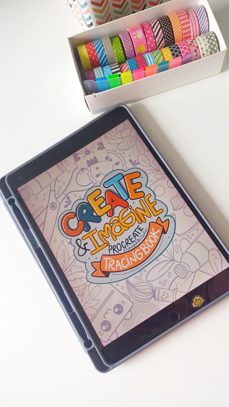 Creativity Procreate Tracing Book "Create & Imagine" 20 Positive Affirmation Pages to Trace and Practice Workbook + 6 Procreate Brushes M092 image 11