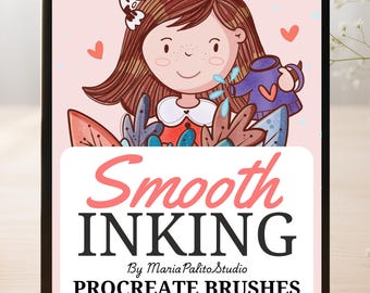 Smooth Inking Procreate Brushes - Lineart and Outline Illustration Drawing Brushes for Ipad - Brushes for Beginner Artists Digital M042