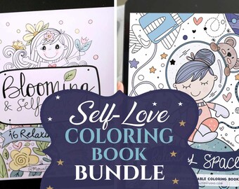 Chibi Procreate Coloring Book Bundle Self-Love Cozy Digital Coloring Pages Printable Coloring Book Ipad Relaxing Gift M008