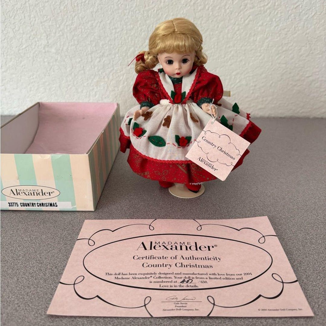Madame Alexander Country Christmas Doll Doll Collectible Vintage Madame Alexander Doll Country Christmas w⁄Hang Tags