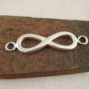 Sterling Silver Infinity Large Curved Link, 11mm x 42mm, Figure 8