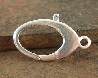 Large Lobster Clasp, Sterling Silver Clasp, Sterling Clasp, Oval Clasp, Claw Style Clasp, 22mm clasp