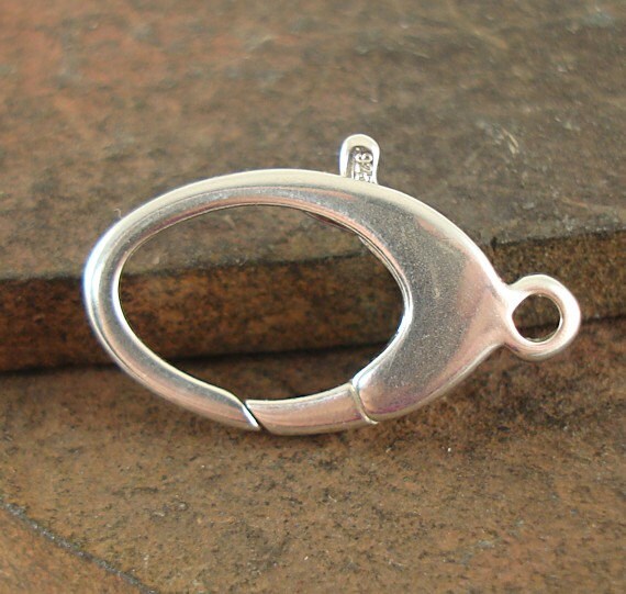 Large sterling silver lobster clasp sale