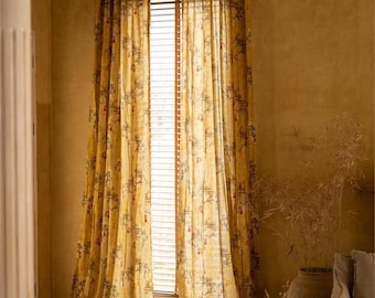 Japanese Style 100% Linen Curtain – Natural Flax Drapes, 160gsm  Fabric, Minimalist Japandi Zen Window Panel for Living Room or Bedroom