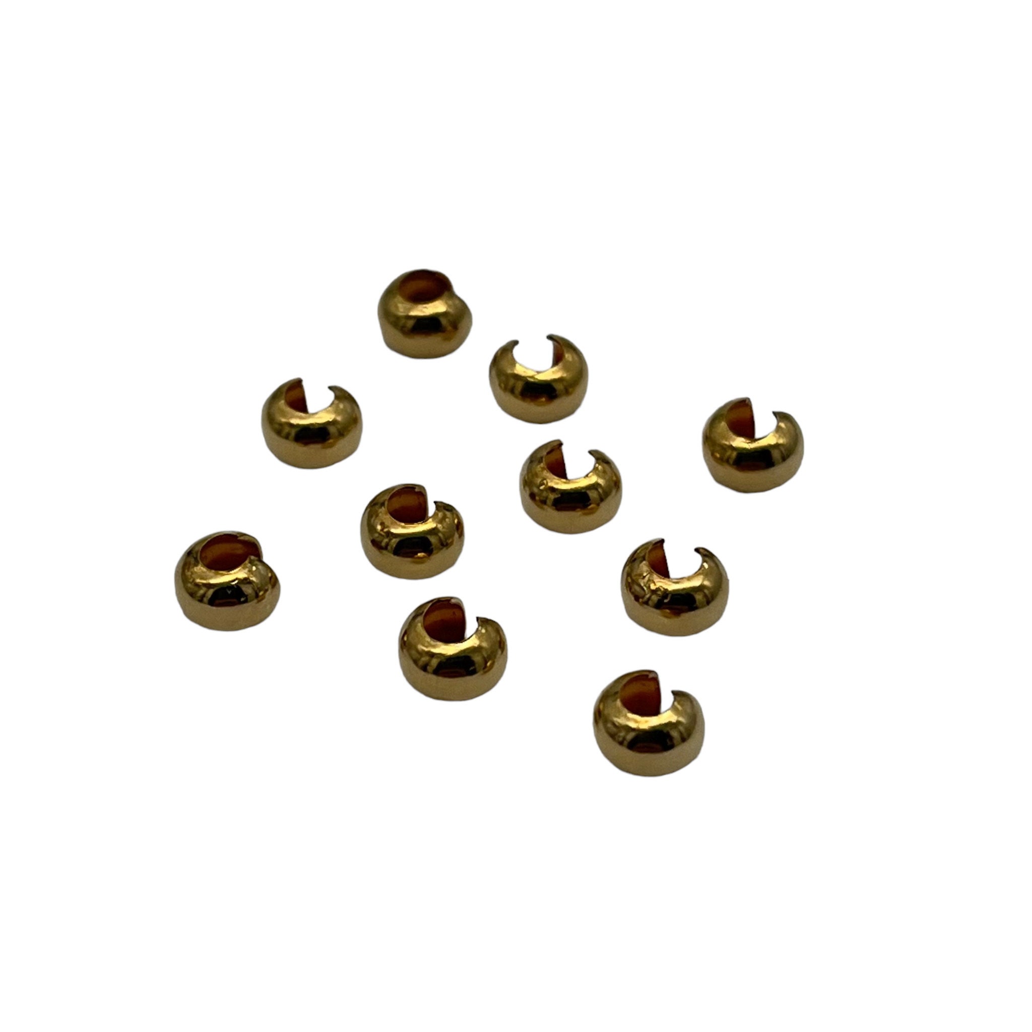 14kt Gold Filled Large Crimps. 3mm X 3mm Tubes, 10pc, Crimping Beads, Gold  Crimp Tubes, Jewelry Ends 