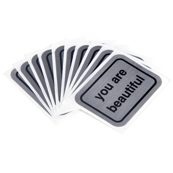You Are Beautiful Silver Stickers