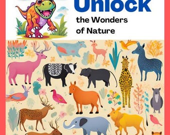 Libro electrónico ilustrado con 200 datos sobre animales para niños y adultos (libro digital)