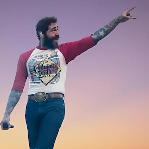 Post Malone Concert Sticker | Posty Fan Gift | Rapper Pop Star Art | Music Fan Gift | Posty Pointing Vinyl | Posty Rock Star | Celebrity