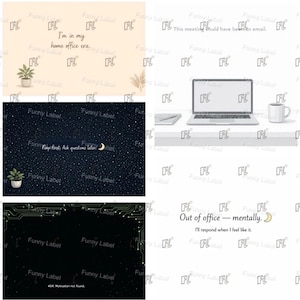 Paquete de fondos de pantalla divertidos para trabajar desde casa / Fondos de pantalla minimalistas y estéticos para ordenador / Humor tecnológico sobre errores 404 / Mac y PC para la era de la oficina en casa