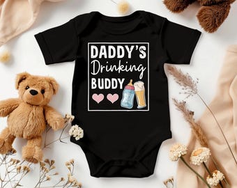 Daddy's Drinking Buddy Onesies® Bodysuit, Toddler Shirts, Baby Shower Gift, Baby Onesie, Baby Boy Onesie, Baby Bodysuit  K7
