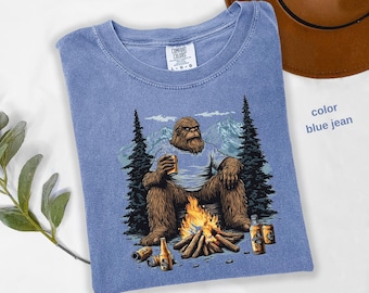 Comfort Colors® Bigfoot Funny Shirt, Bigfoot Shirt, Hilarious Loch Ness Monster Really Vintage Shirt, Funny Sasquatch Graphic Big Foot, a36